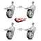 Service Caster 4 Inch Gray Polyurethane Swivel 1/2 Inch Stem Caster Set with Total Lock Brake SCC-TSTTL20S414-PPUB-121315-4 - alternate 2